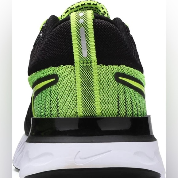 Nike React Infinity Run Flyknit 2 Men’s Size 11.5 Volt Green Black NEW - Picture 6 of 7